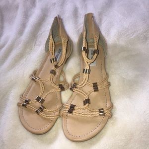 Steve Madden Nude Sandals with Gold